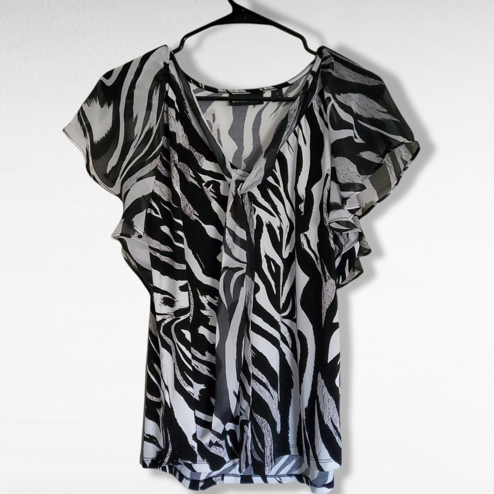 7th Avenue New York & Company Flutter Sleeve Top